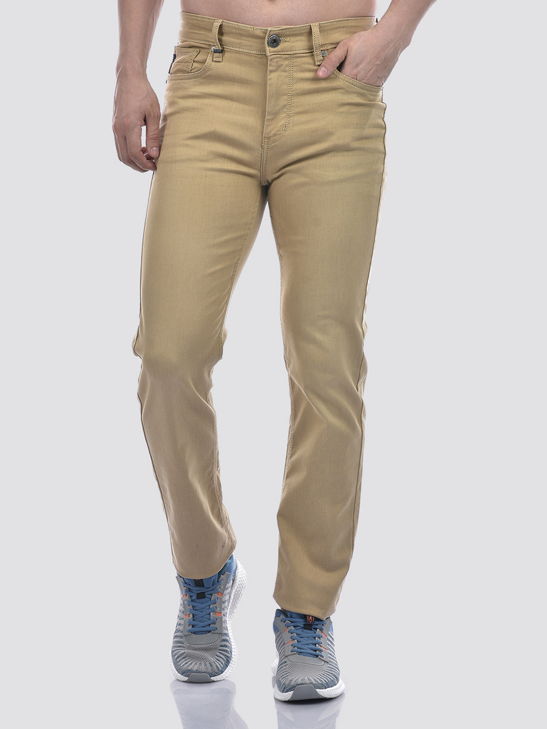Numero Uno Men Beige Slim Fit Sustainable Jeans